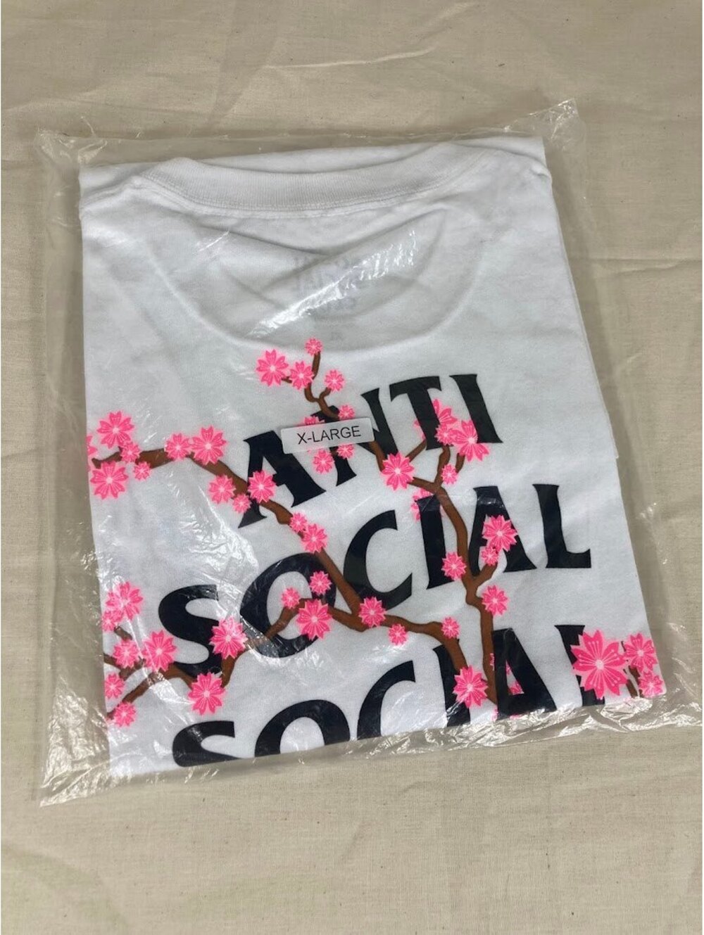 Anti Social Social Club Cherry Blossom White T-Shirt X-Large